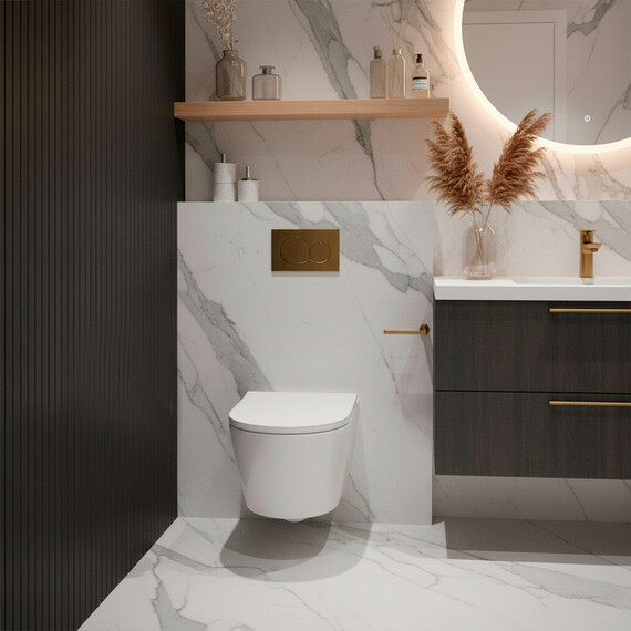 Унитаз подвесной безободковый Azario Velo AZ-1273WHD с быстросъемным сиденьем микролифт (система смыва Торнадо) фото 11