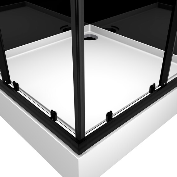 Душевая кабина Loranto Neo 90х90 см CS-21801-BP, чёрный/прозрачное фото 4