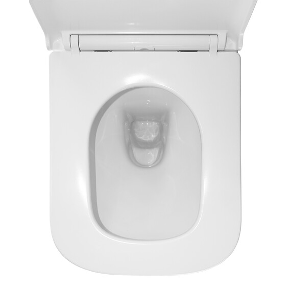 Унитаз-компакт безободковый Azario VARO AZ-2171 с тонкой крышкой микролифт фото 9