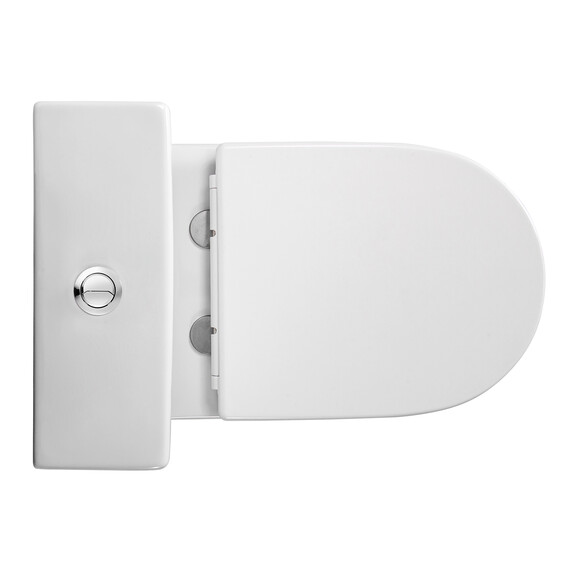 Унитаз-компакт безободковый Azario Reina AZ-2785T с тонким быстросъемным сиденьем микролифт (система смыва Торнадо) фото 12