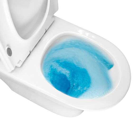 Унитаз-компакт безободковый Azario Reina AZ-2785T с тонким быстросъемным сиденьем микролифт (система смыва Торнадо) фото 8