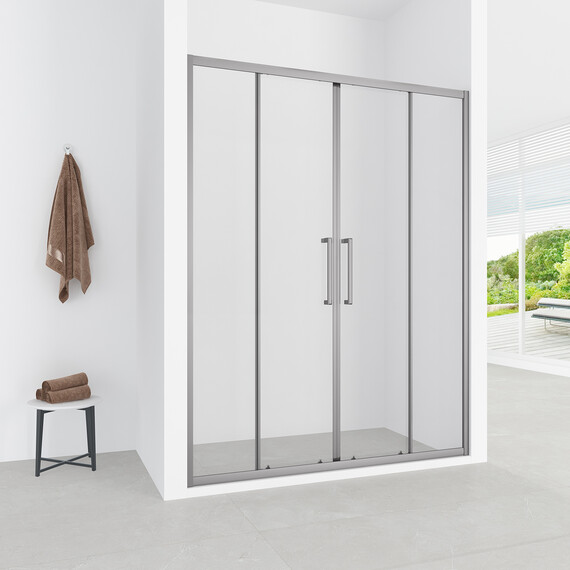 Душевая дверь Loranto 160 см CS-AB04GG-160, серый матовый/прозрачное фото 5