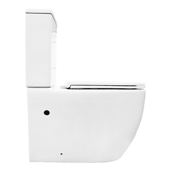 Унитаз-компакт безободковый Azario MIZEN AZ-8300 с тонкой крышкой микролифт (система смыва Торнадо) фото 13