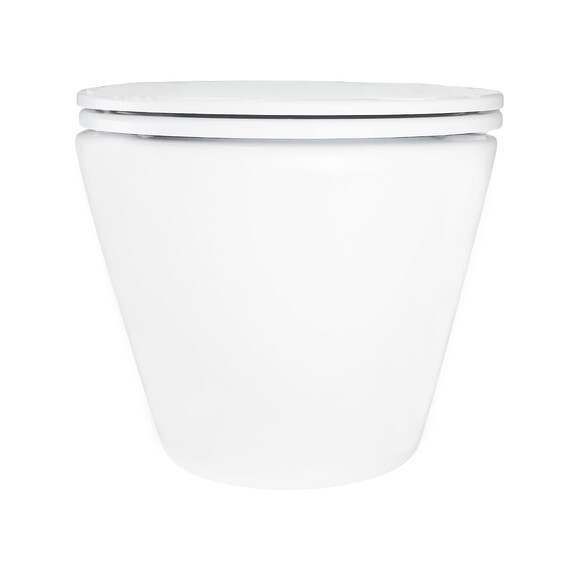 Унитаз подвесной безободковый Azario SONGO AZ-5180T-WHT с тонкой крышкой микролифт (система смыва Торнадо) фото 4