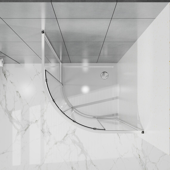 Душевое ограждение Azario SHANGHAI 100x100 см AZ-S43-100-MB-CL, чёрный матовый/прозрачное фото 6