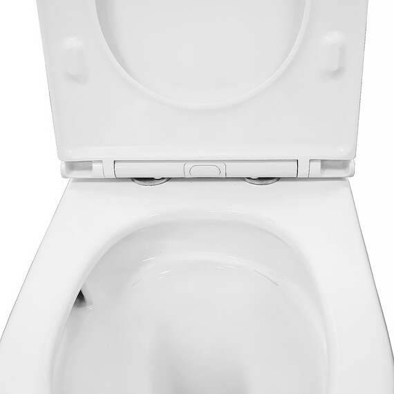 Унитаз-компакт безободковый Azario MIZEN AZ-8300 с тонкой крышкой микролифт (система смыва Торнадо) фото 7