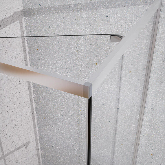 Душевое ограждение Azario Monako 100x100 см AZ-L47-100-MGR-CL, графит матовый/прозрачное фото 4