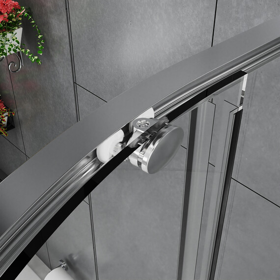 Душевое ограждение Azario SHANGHAI 100x100 см AZ-R43-100-MGR-CL, графит матовый/прозрачное фото 4