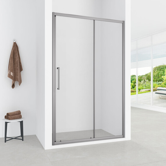 Душевая дверь Loranto 120 см CS-AB03GG-120, серый матовый/прозрачное фото 5