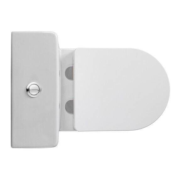 Унитаз-компакт безободковый Azario Levita AZ-2903T с тонким быстросъемным сиденьем микролифт (система смыва Торнадо) фото 12