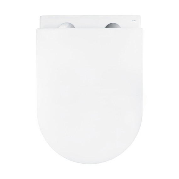Унитаз подвесной безободковый Azario SONGO AZ-5180T-WHT с тонкой крышкой микролифт (система смыва Торнадо) фото 12