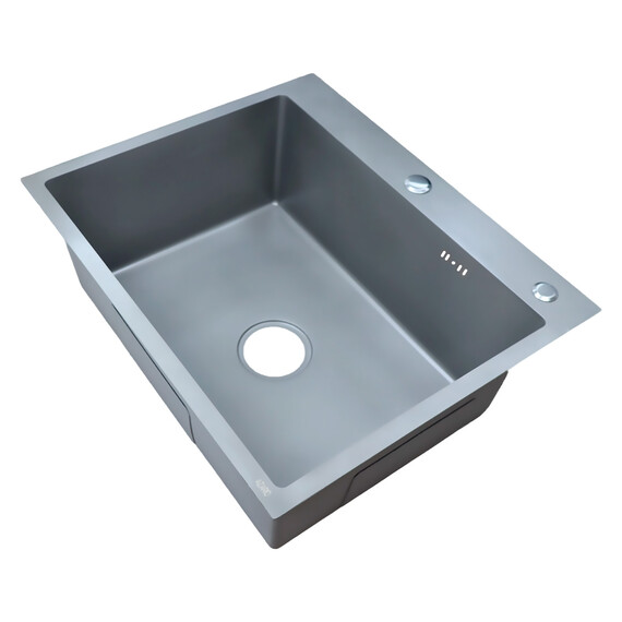 Кухонная мойка Azario Nicole AZG6050H (сифон, дозатор и коландер в комплекте) серая соты фото 2