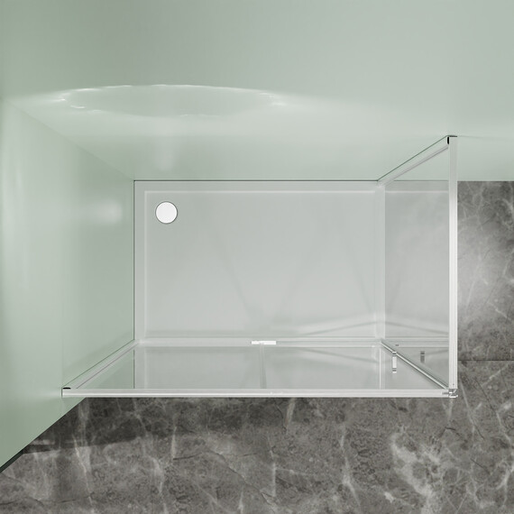 Душевое ограждение Azario MALE 100х100 см AZ-J50-100-MGR-CL, графит матовый/прозрачное фото 3