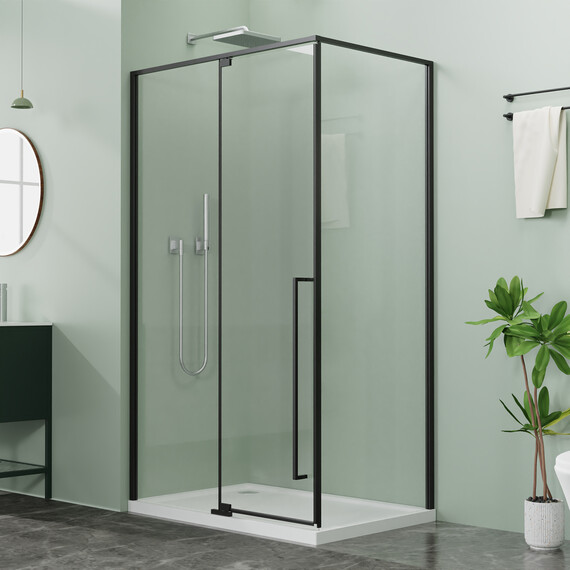 Душевое ограждение Azario MALE 120х90 см AZ-J50-12090-MB-CL, чёрный матовый/прозрачное фото 2