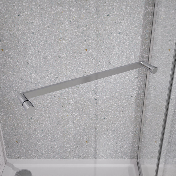 Душевое ограждение Azario Monako 100x100 см AZ-L47-100-MB-CL, чёрный матовый/прозрачное фото 5