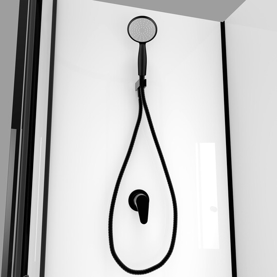 Душевая кабина Loranto Neo 100х100 см CS-21800-100, чёрный/прозрачное фото 5