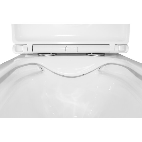 Унитаз-компакт безободковый Azario VARO AZ-2171 с тонкой крышкой микролифт фото 6