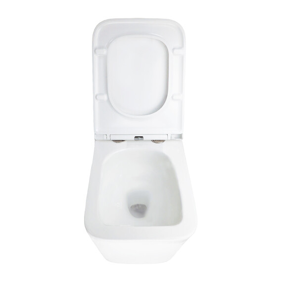 Унитаз подвесной безободковый Azario PACE AZ-5172T-WHT с тонкой крышкой микролифт (система смыва Торнадо) фото 9