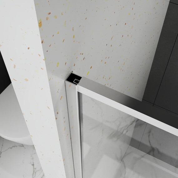 Душевая дверь Azario SHANGHAI 110 см AZ-Y43-110-MB-CL, чёрный матовый/прозрачное фото 7