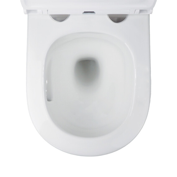 Унитаз подвесной безободковый Azario ADAGIO AZ-5177T-WHT с тонкой крышкой микролифт (система смыва Торнадо) фото 9