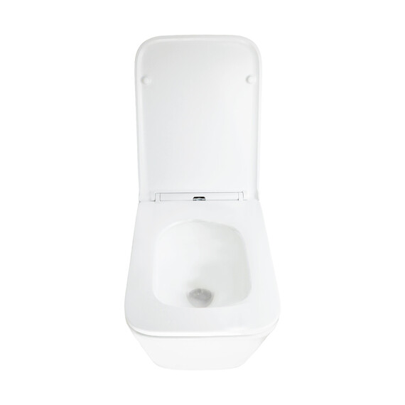 Унитаз подвесной безободковый Azario PACE AZ-5172T-WHT с тонкой крышкой микролифт (система смыва Торнадо) фото 8