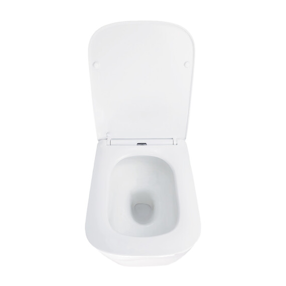 Унитаз подвесной безободковый Azario AIRA AZ-5171T-WHT с тонкой крышкой микролифт (система смыва Торнадо) фото 6