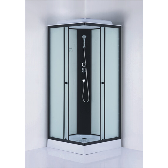 Душевая кабина Loranto 98х98 см CS-992EBTM/W-100, чёрный/матовое фото 2