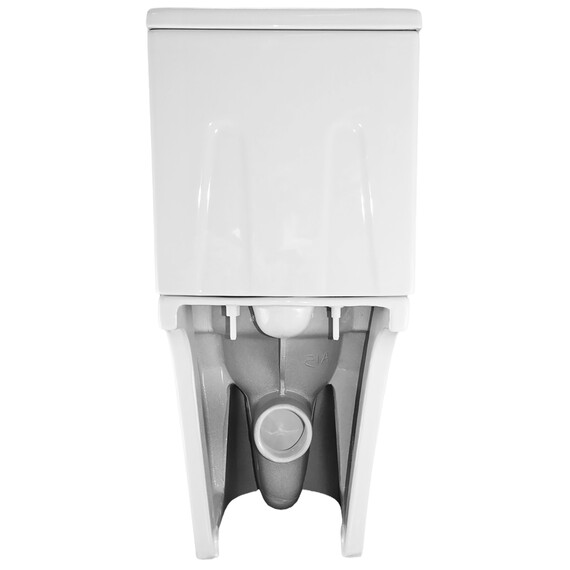 Унитаз-компакт безободковый Azario LEO TORNADO FLUSHING AZ-1253CT с тонкой крышкой микролифт (система смыва Торнадо) фото 9