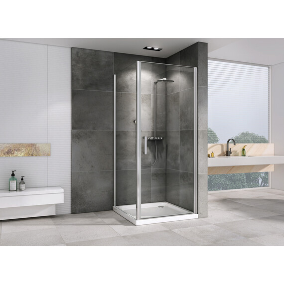 Душевое ограждение Abber Sonnenstrand 80х85 см AG04080-S85, хром/прозрачное фото 2