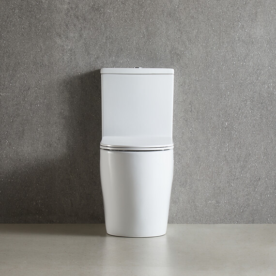 Унитаз-компакт безободковый Azario LUMA TORNADO FLUSHING AZ-1253ST с тонкой крышкой микролифт (система смыва Торнадо) фото 