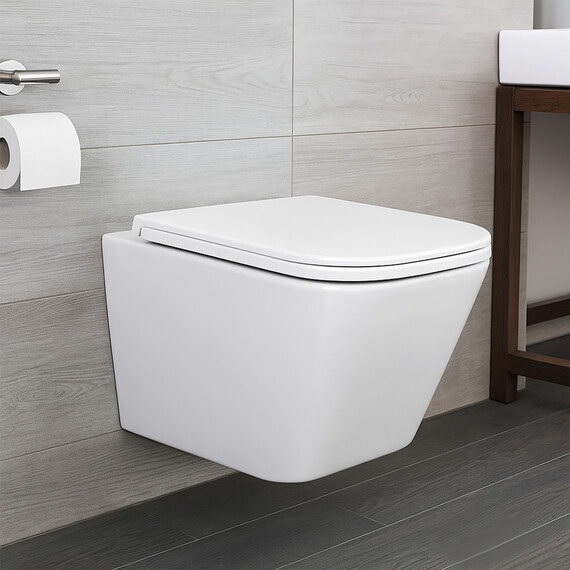 Унитаз подвесной безободковый Azario PRO PRO-0002 UQ3 с тонкой крышкой микролифт (Система смыва торнадо) фото 14