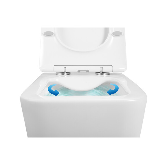 Унитаз подвесной безободковый Azario TALAS AZ-87268 с тонкой крышкой микролифт фото 10