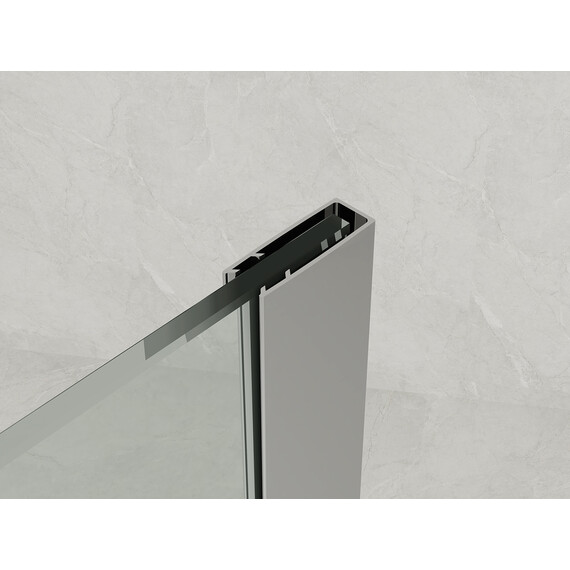 Душевая перегородка Loranto Walk-in 120 см CS-W04B-120 (стекло 8 мм) чёрный матовый/прозрачное фото 3