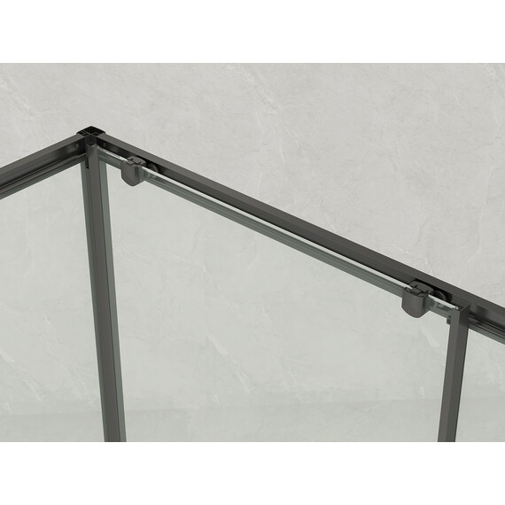 Душевое ограждение Loranto 120x80 см CS-AB02B-128, чёрный матовый/прозрачное фото 4
