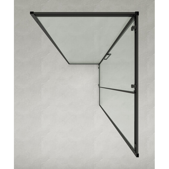 Душевое ограждение Loranto 120x90 см CS-AB02B-129, чёрный матовый/прозрачное фото 5