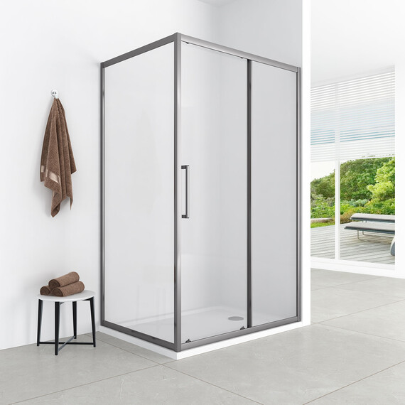 Душевое ограждение Loranto 120x90 см CS-AB02GG-129, серый матовый/прозрачное фото 6