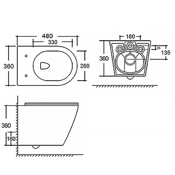 Унитаз подвесной безободковый Azario VELA AZ-2480 с тонкой крышкой микролифт (Система смыва торнадо) фото 14