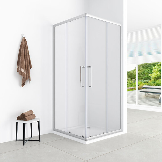 Душевое ограждение Loranto 120x80 см CS-AB01C-128, хром/прозрачное фото 5