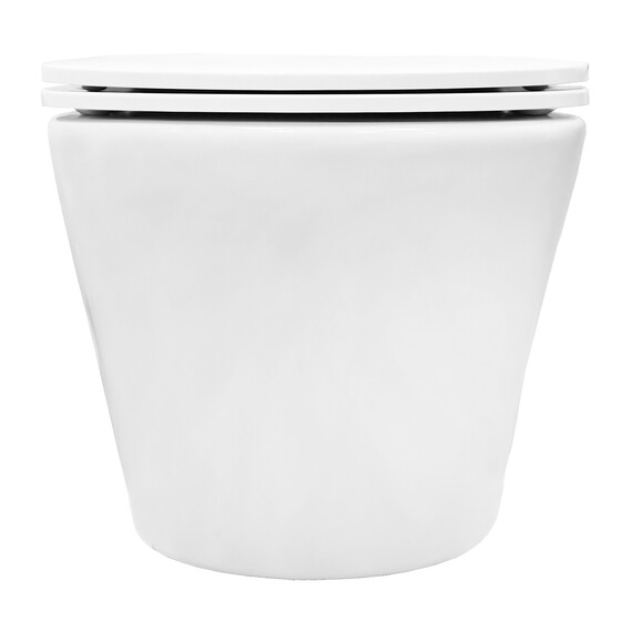 Унитаз подвесной безободковый Azario VELA AZ-2480 с тонкой крышкой микролифт (Система смыва торнадо) фото 10