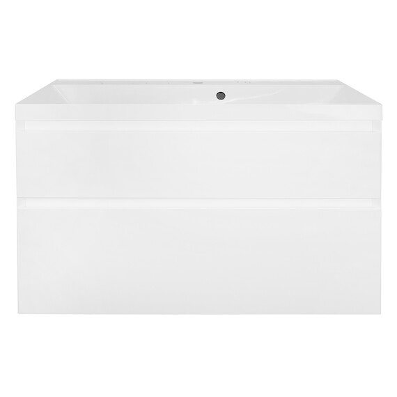 Тумба подвесная с раковиной Azario Velluto 100 см CS00097538, белый матовый фото 3