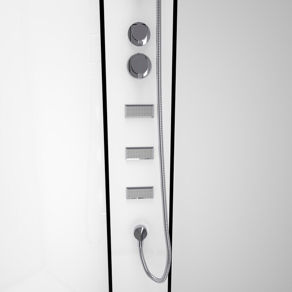 Душевая кабина Loranto Neo 100х100 см CS-21811-100, чёрный матовый/прозрачное фото 5