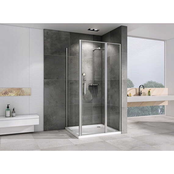 Душевое ограждение Abber Sonnenstrand 130х80 см AG04130S-S80, хром/прозрачное фото 2