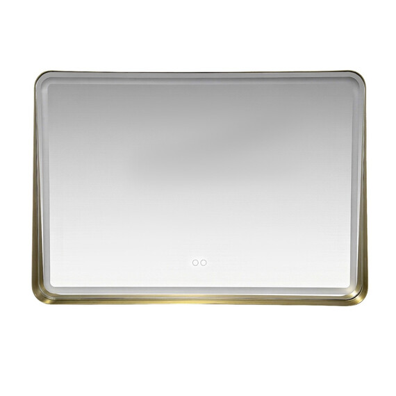 Зеркало Azario Энтони 100 см АZ-LED012925 (подсветка, подогрев и сенсорный выключатель) золото матовое фото 5