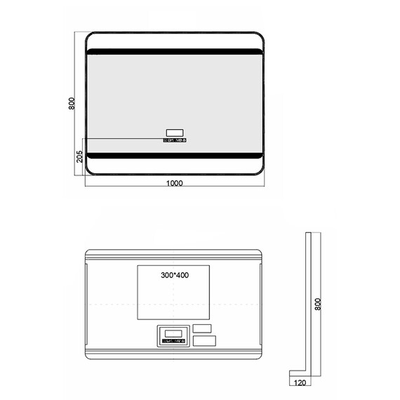 Зеркало Azario Дарья 100 см АZ-LED013825 (подсветка, bluetooth, подогрев и сенсорный выключатель) золото матовое фото 5