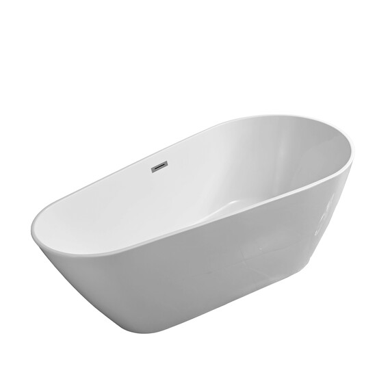 Ванна отдельностоящая Grossman Fly 160x80 см GR-1103M, белый матовый, Размер - мм: 1600х800 фото 2