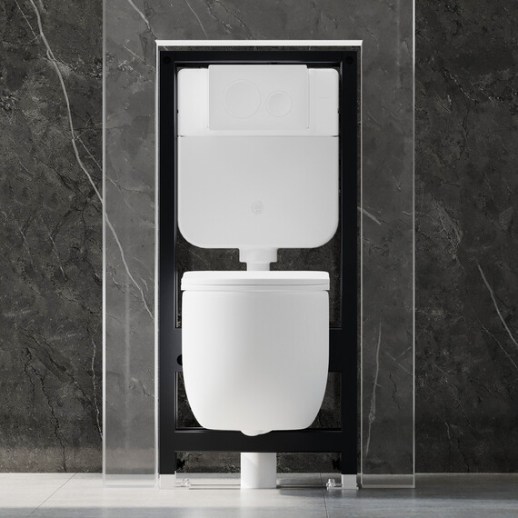 Инсталляция для унитаза двойная самонесущая Abber AC0106 фото 6