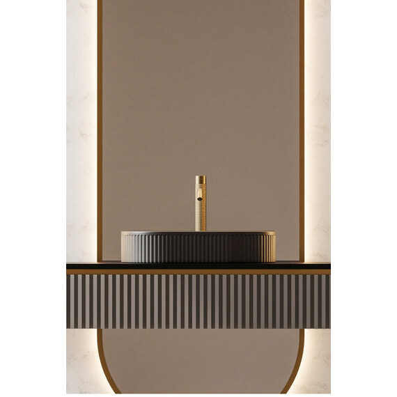 Раковина-чаша Abber Bequem 57 см AC2116MB, чёрный матовый фото 4