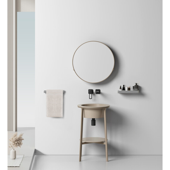 Раковина с консолью Abber Bequem 50 см AC2130MK, хаки матовый фото 2