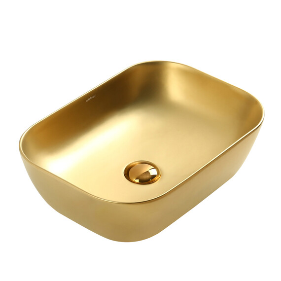 Раковина-чаша Abber Rechteck 46 см AC2200MMG, золото матовое фото 