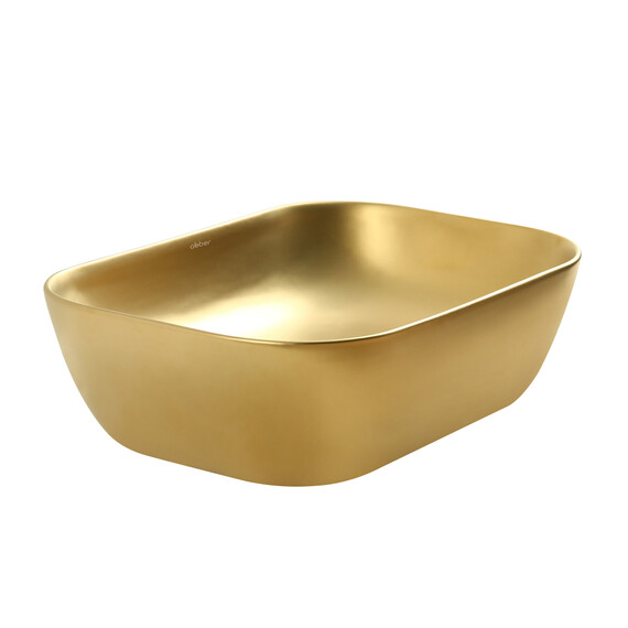 Раковина-чаша Abber Rechteck 46 см AC2200MMG, золото матовое фото 3
